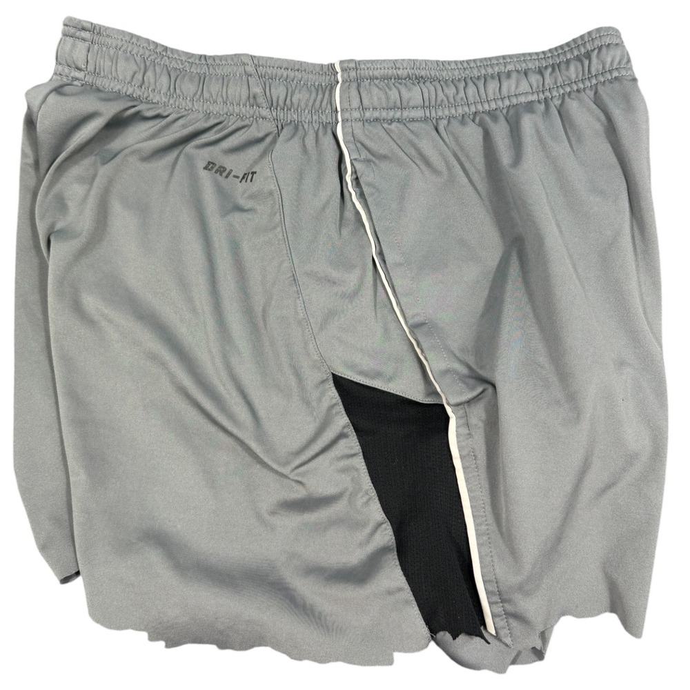 Nike Dri Fit Running Shorts Womens Small Gray Black Athletic Gym - Picture 3 of 9